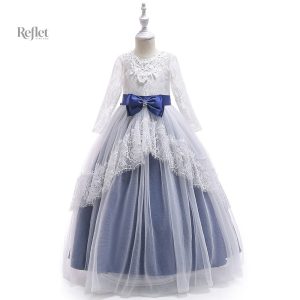 Robe de baptême pour fille, style princesse et raffiné