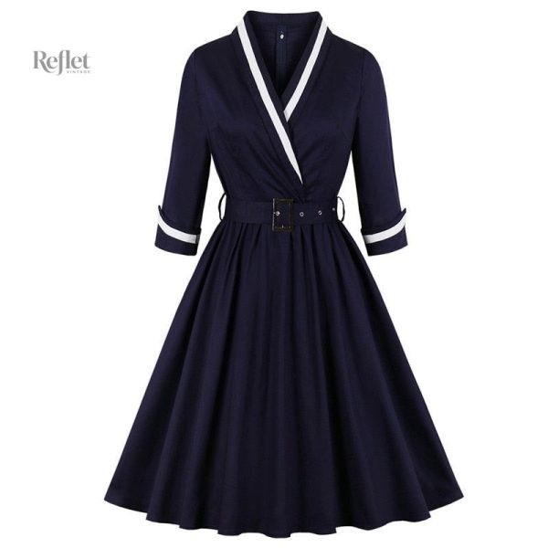 robes-soiree-annees-60-1 Robe Soirée Années 60 à motifs vintage