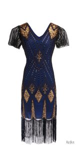 Robe classique années 30, coupe fluide et féminine
