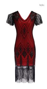 Robe années 30, silhouette cintrée et jupe évasée