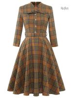 Robe vintage carreaux années 60