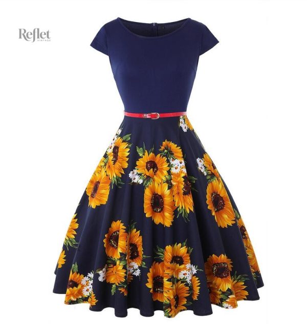 Robe élégante années 60, parfaite pour des occasions
