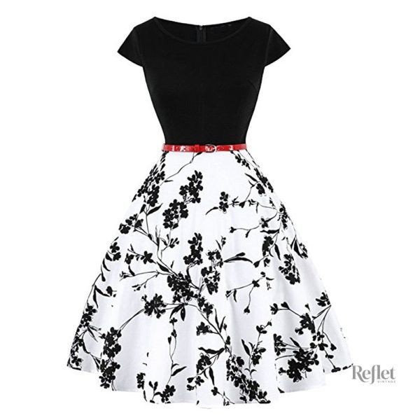 Look rétro chic, robe années 60 rockabilly pour femme