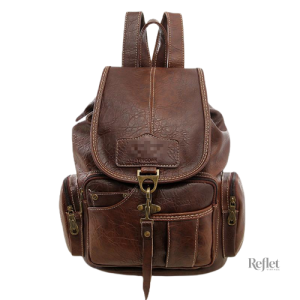 Sac à dos vintage en cuir naturel et durable