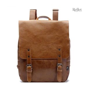Sac à dos vintage en cuir véritable pour un style rétro