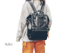 Sac à dos vintage pour femme, style cartable élégant