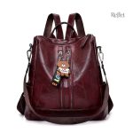 Sac à dos en cuir de style rétro