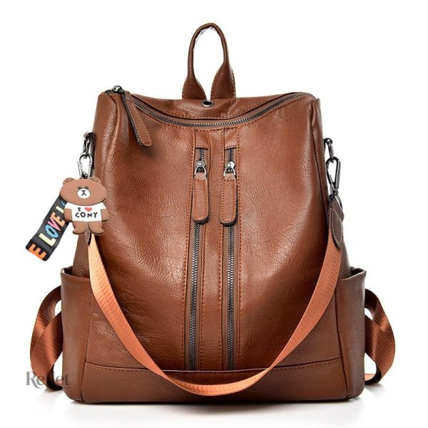 Sac à dos cuir avec finition artisanale