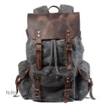 Sac à dos cuir avec finitions artisanales
