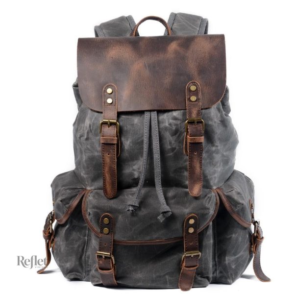 Sac à dos cuir avec finitions artisanales