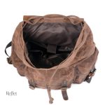 Style rétro dans un sac à dos en cuir