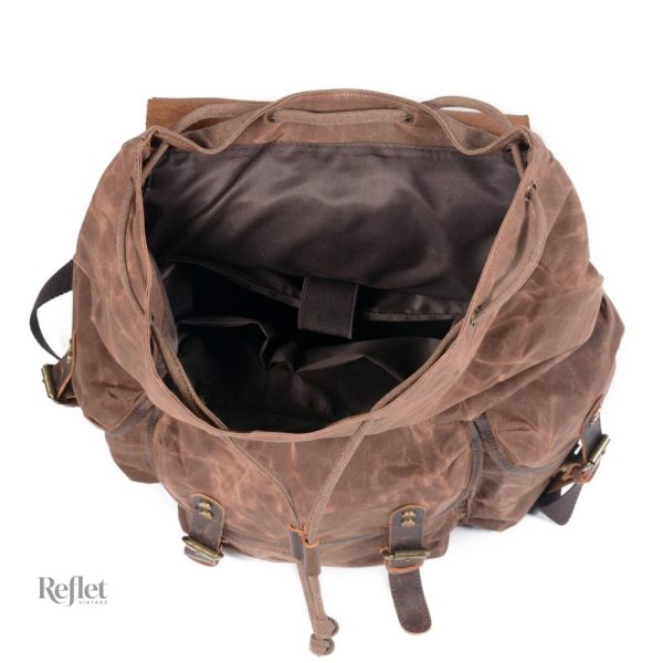 Style rétro dans un sac à dos en cuir