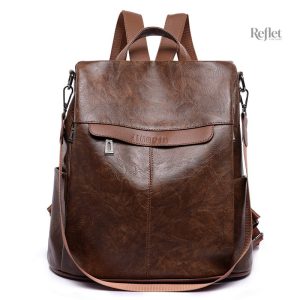 Sac à dos vintage en cuir marron élégant et intemporel