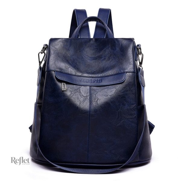 Sac à dos cuir marron avec style rétro et pratique