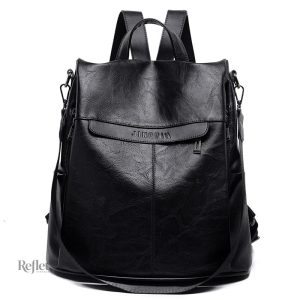 Accessoire vintage : sac à dos en cuir marron
