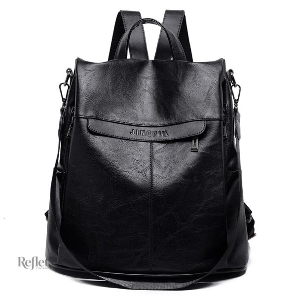 Accessoire vintage : sac à dos en cuir marron