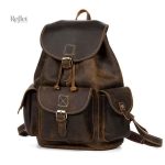Design classique en cuir, sac à dos avec rangement efficace