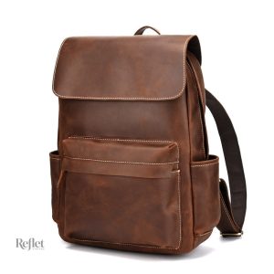 Sac à dos en cuir vintage élégant et fonctionnel