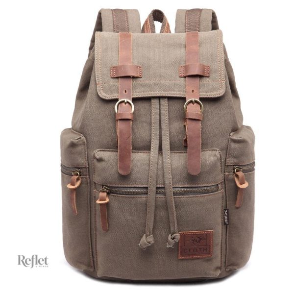 Sac à dos tendance avec look vintage, parfait pour les études