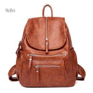 Sac à dos vintage pour femme en style rétro