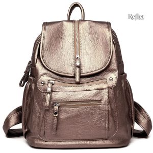 Sac à dos rétro féminin avec plusieurs compartiments