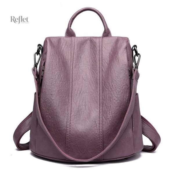 Sac à dos vintage femme en cuir élégant et pratique