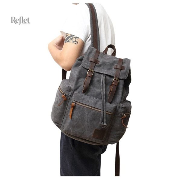 Sac à dos homme, esthétique vintage inspirée de l'armée