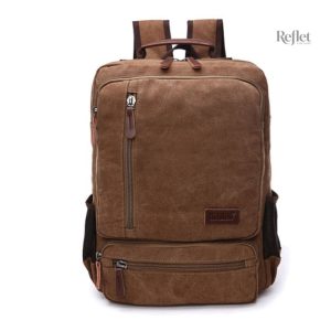 Sac à dos vintage en cuir marron élégant