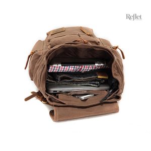 Sac à dos vintage authentique, idéal pour les étudiants