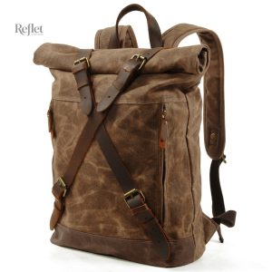 Sac à dos vintage en tissu, style rétro et élégant