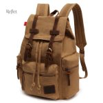 Sac à dos en tissu marron, parfait pour un look rétro chic