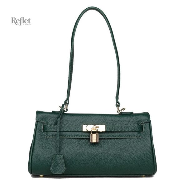 Sac à main en cuir camel avec une touche rétro