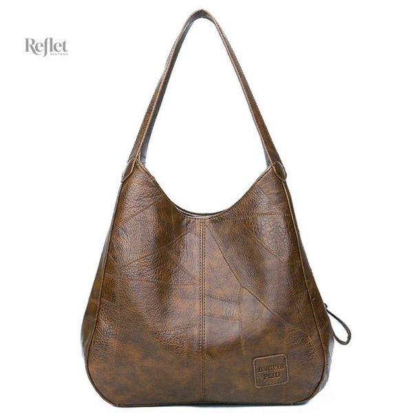 Sac à main unique en cuir au style rétro
