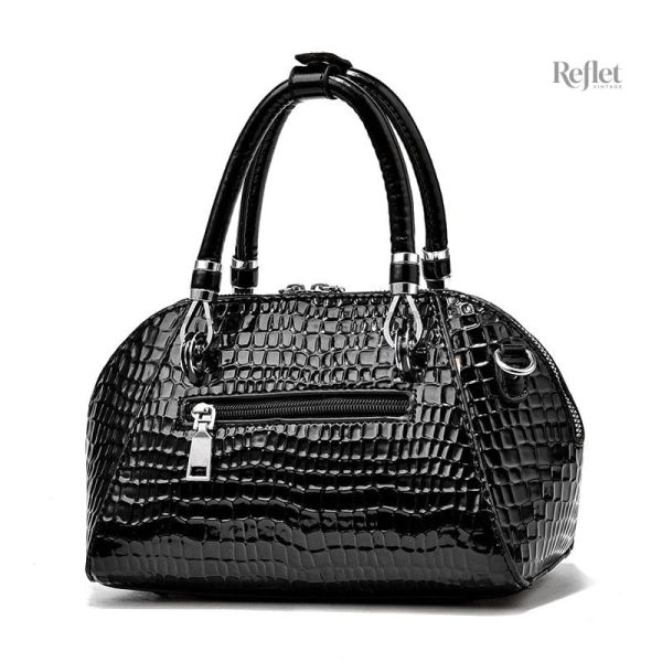 Sac à main femme, look vintage avec texture crocodile