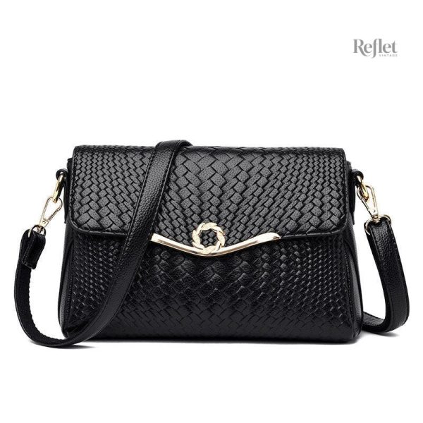 Sac à main retro en toile grise modérée