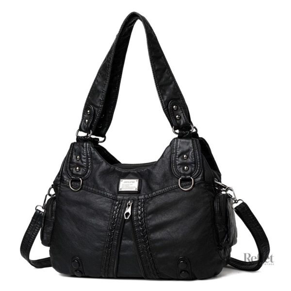 Sac à main rétro avec fermeture distinctive