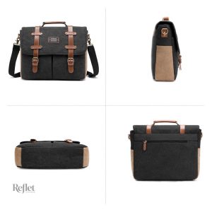 Sac vintage pour appareil photo en cuir, style rétro