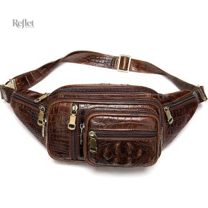 Sac banane crocodile vintage en style rétro