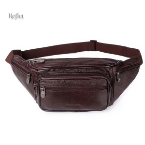 Sac banane cuir marron vintage élégant et pratique