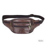 Sac banane vintage en cuir authentique
