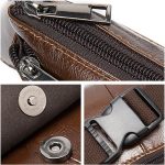 Sac banane homme rétro en cuir synthétique