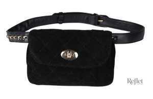Sac banane vintage femme en cuir avec design rétro