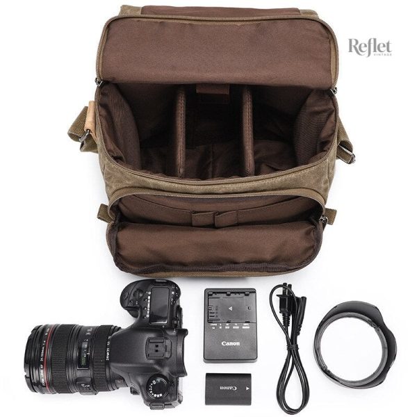 Sac à bandoulière pour appareil photo au design rétro