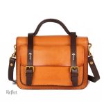 Sac bandoulière en cuir, look vintage intemporel