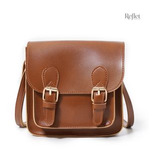 Sac cartable bandoulière vintage en cuir stylé