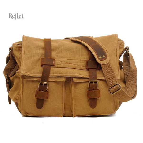 Sac cartable en cuir avec une touche d'authenticité