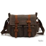 Cartable en cuir avec finitions vintage élégantes