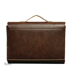 Sac en cuir vintage pour homme, style cartable robuste