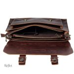 Cartable en cuir, design vintage pour un look sophistiqué