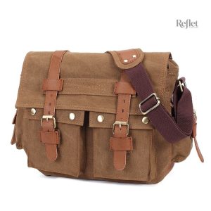 Sac cartable vintage élégant et intemporel